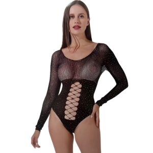 MINI VESTIDO BODY LINGERIE SEXY ARRASTÃO COM STRASS SENSUAL 824